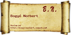 Bogyó Norbert névjegykártya